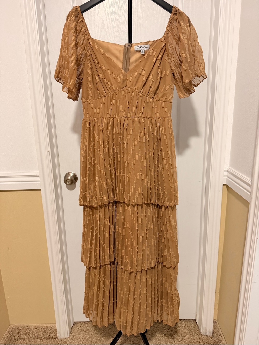 Polagram Textured Tiered Midi/Maxi Dress - Size S